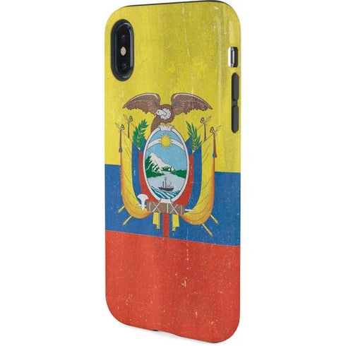 Ecuador Flag Distressed iPhone XS Pro Case